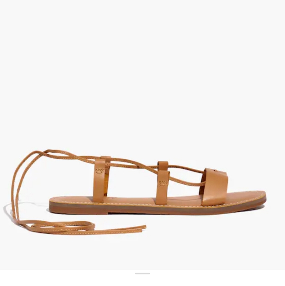 MADEWELL THE BOARDWALK Lace Up Leather Sandals Size 9.5 - Picture 2 of 16
